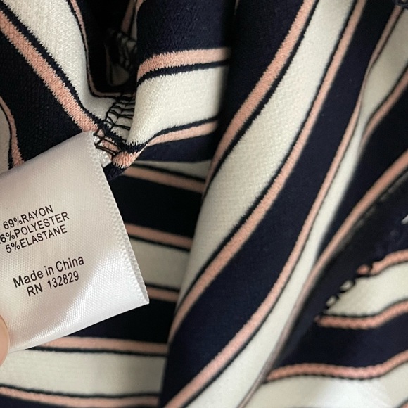 Lovers + Friends, Reformation Bodycon Pencil Striped Skirt,Navy & Pastel—XS••• - Picture 12 of 16